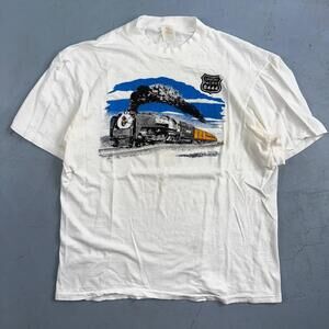 Union Pacific 70s USA VTG T Shirt Train 8444 Coast Stedman 1970s Graphic Cool